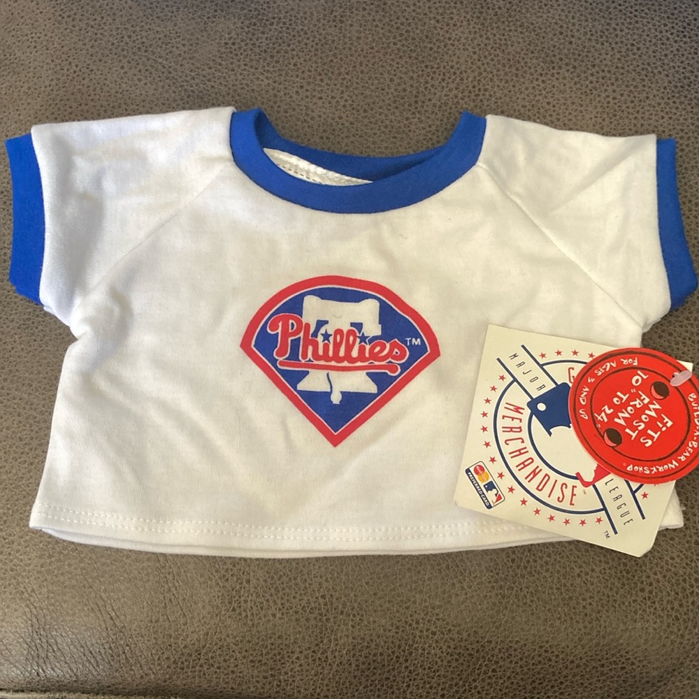 NWT Build-A-Bear Workshop T-Shirt Baseball Tee BABW/MLBP New